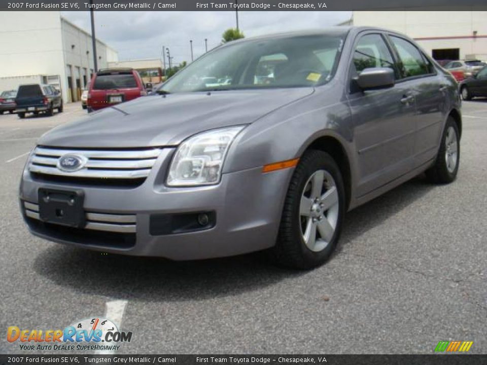 2007 Ford Fusion SE V6 Tungsten Grey Metallic / Camel Photo #1