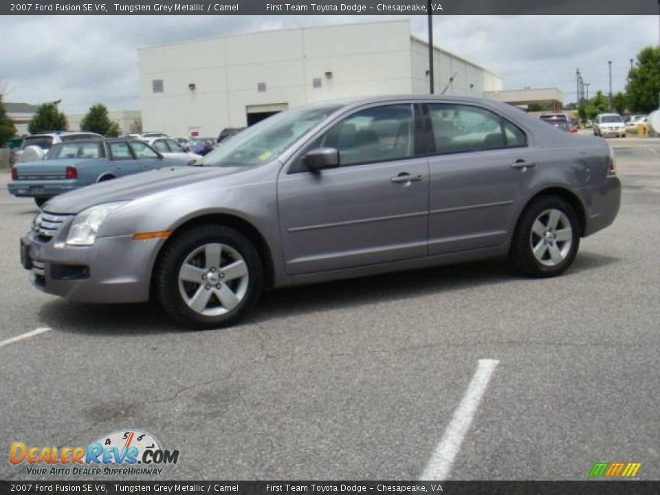 2007 Ford Fusion SE V6 Tungsten Grey Metallic / Camel Photo #2