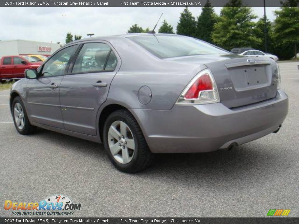 2007 Ford Fusion SE V6 Tungsten Grey Metallic / Camel Photo #4