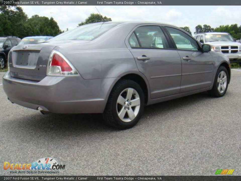2007 Ford Fusion SE V6 Tungsten Grey Metallic / Camel Photo #5