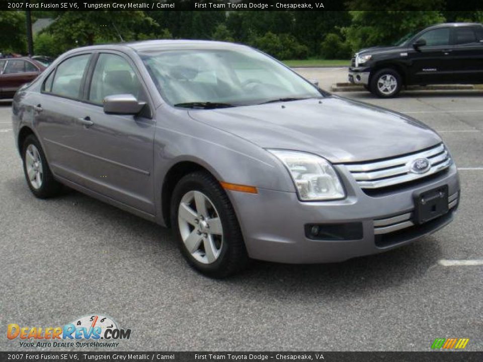 2007 Ford Fusion SE V6 Tungsten Grey Metallic / Camel Photo #6