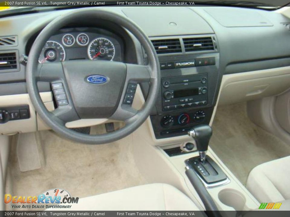 2007 Ford Fusion SE V6 Tungsten Grey Metallic / Camel Photo #10