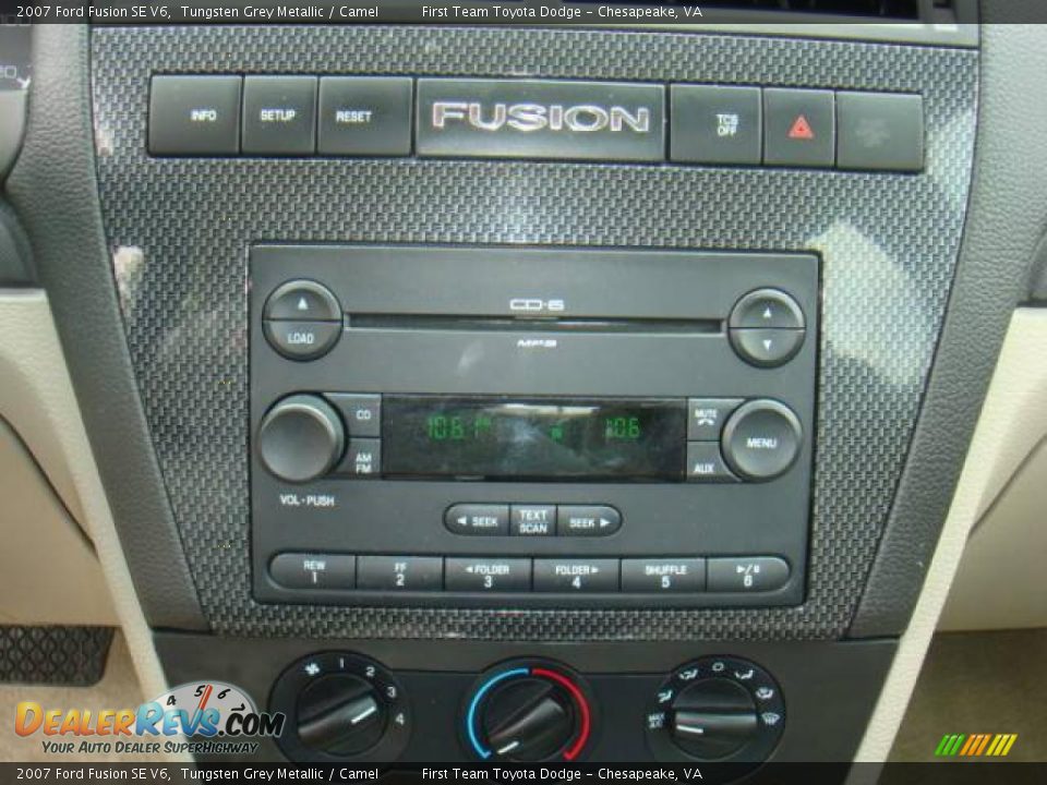 2007 Ford Fusion SE V6 Tungsten Grey Metallic / Camel Photo #11