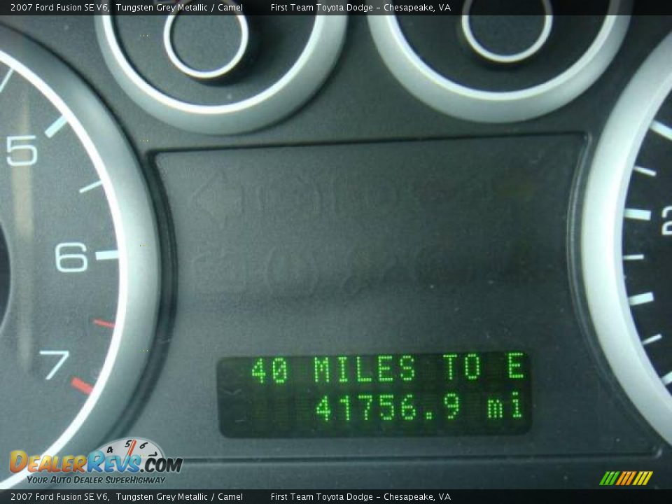 2007 Ford Fusion SE V6 Tungsten Grey Metallic / Camel Photo #13
