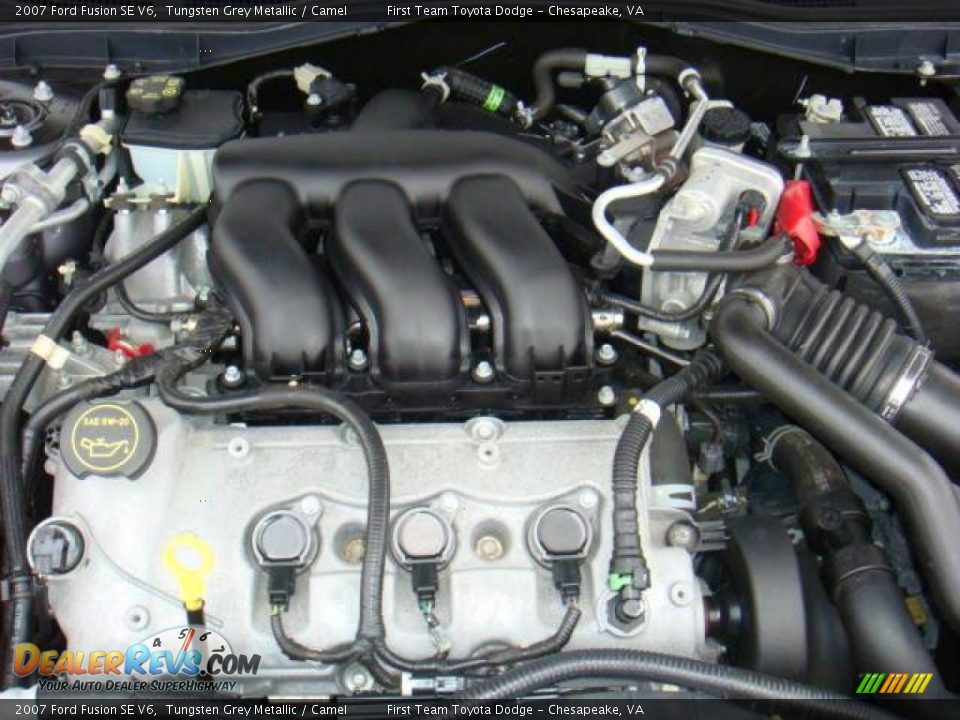 2007 Ford Fusion SE V6 Tungsten Grey Metallic / Camel Photo #15