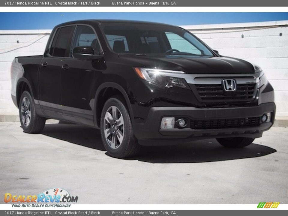 2017 Honda Ridgeline RTL Crystal Black Pearl / Black Photo #1