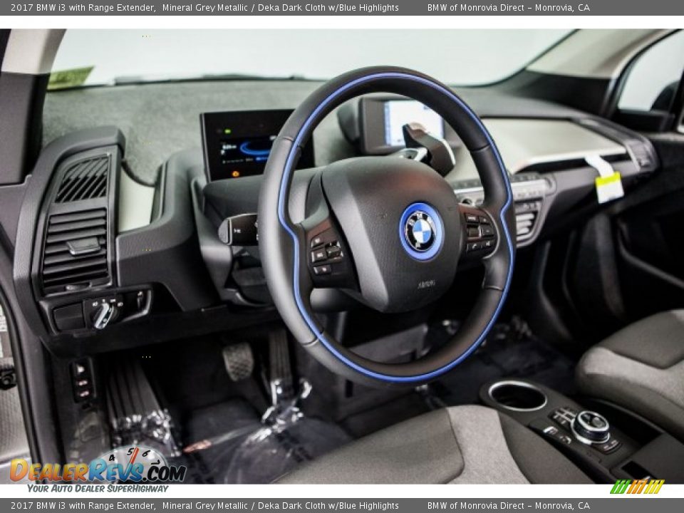 2017 BMW i3 with Range Extender Mineral Grey Metallic / Deka Dark Cloth w/Blue Highlights Photo #5