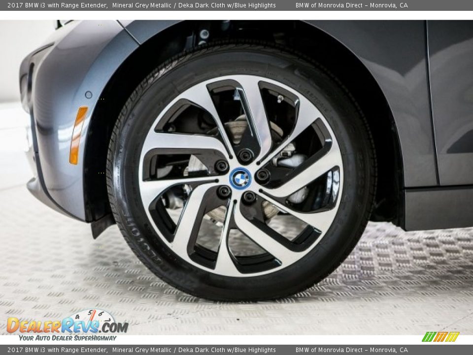 2017 BMW i3 with Range Extender Mineral Grey Metallic / Deka Dark Cloth w/Blue Highlights Photo #9