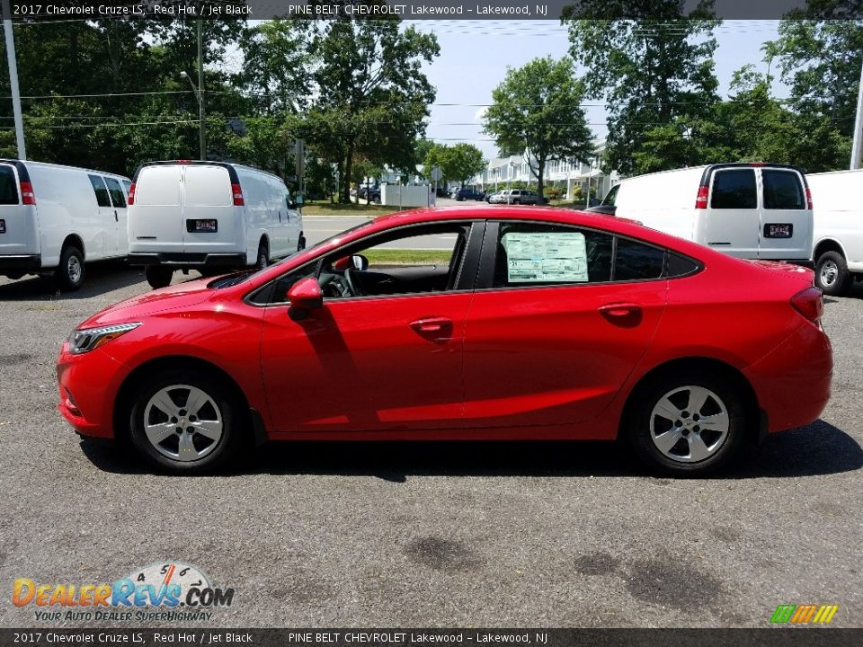 2017 Chevrolet Cruze LS Red Hot / Jet Black Photo #3