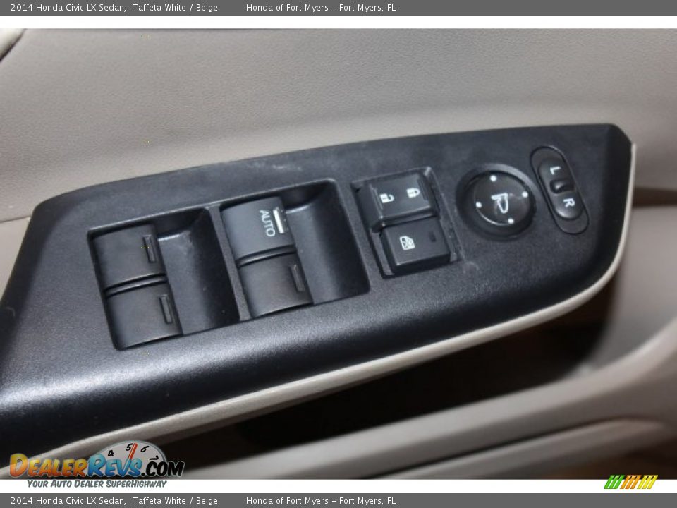 2014 Honda Civic LX Sedan Taffeta White / Beige Photo #10