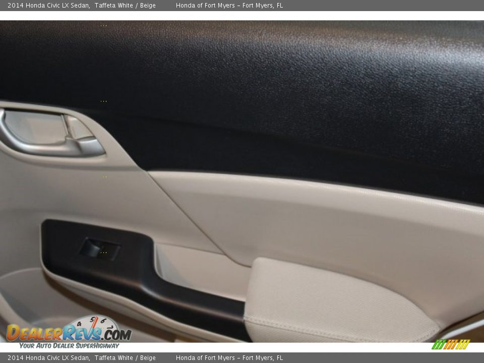 2014 Honda Civic LX Sedan Taffeta White / Beige Photo #25