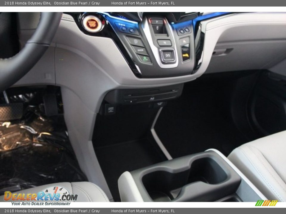 2018 Honda Odyssey Elite Obsidian Blue Pearl / Gray Photo #22