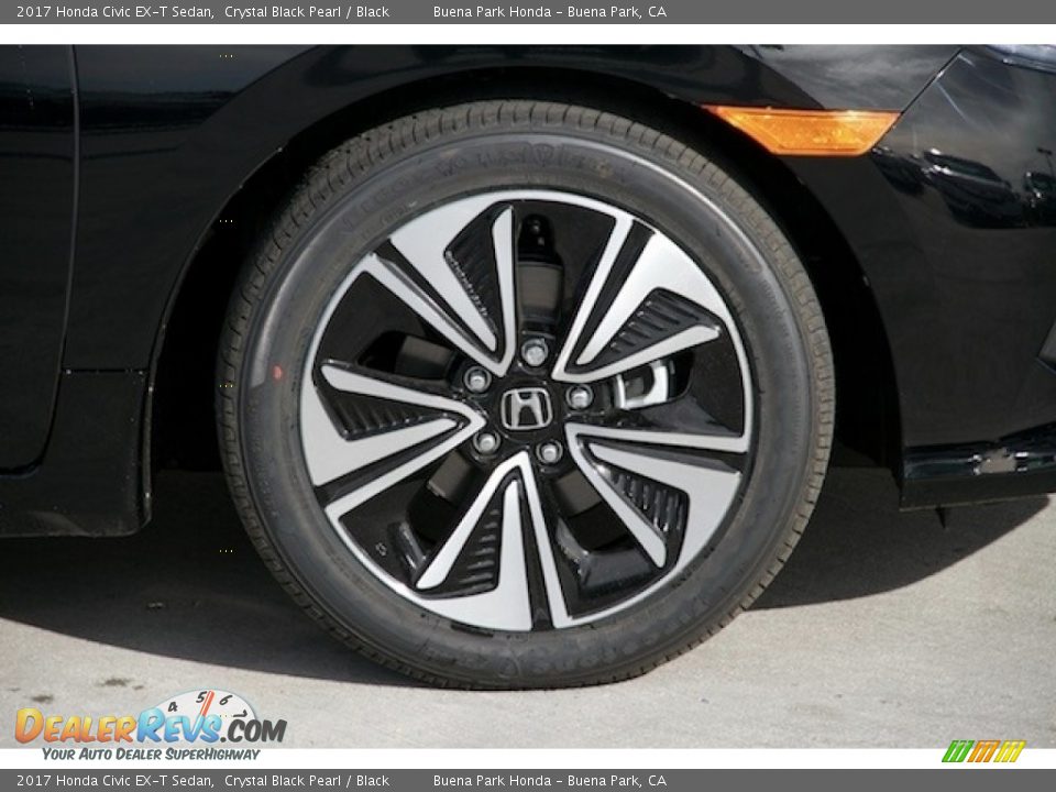 2017 Honda Civic EX-T Sedan Crystal Black Pearl / Black Photo #5