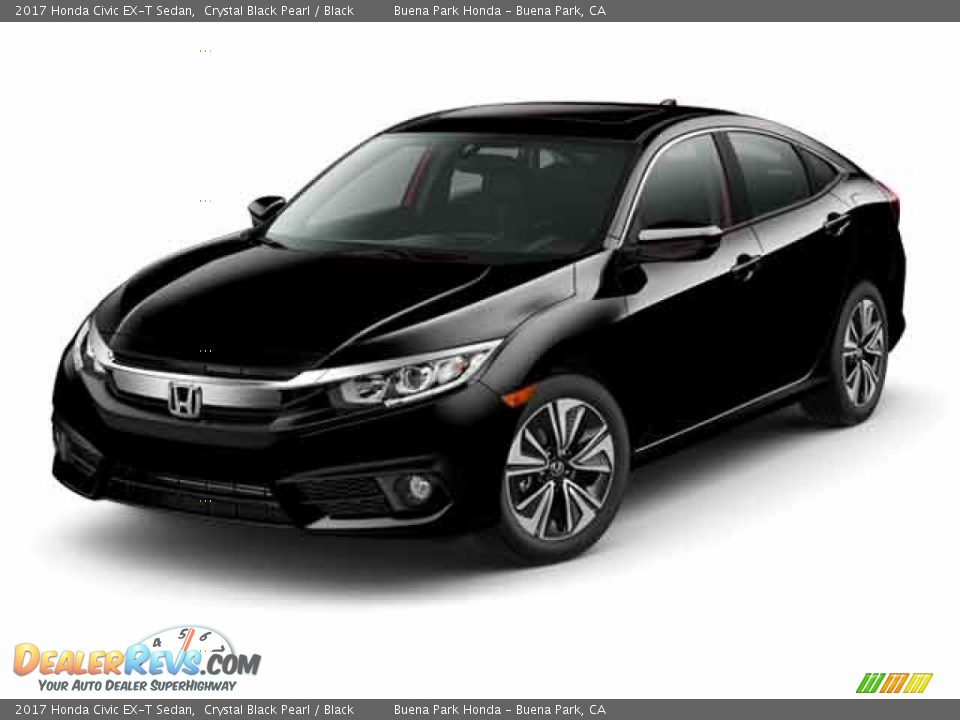 2017 Honda Civic EX-T Sedan Crystal Black Pearl / Black Photo #18