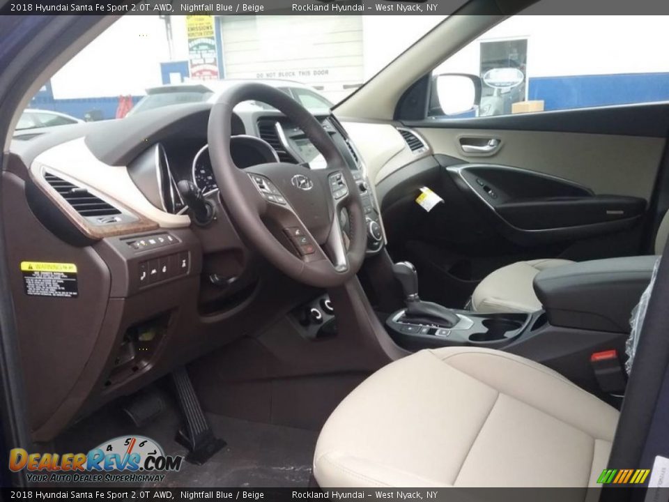Beige Interior - 2018 Hyundai Santa Fe Sport 2.0T AWD Photo #4