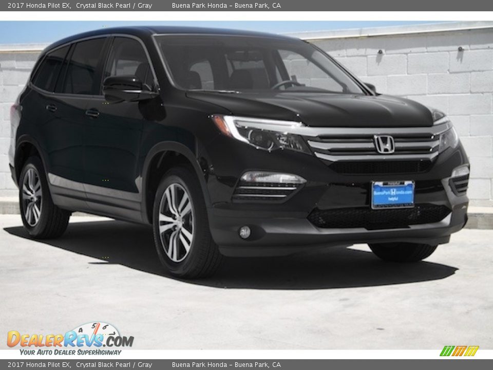 2017 Honda Pilot EX Crystal Black Pearl / Gray Photo #1