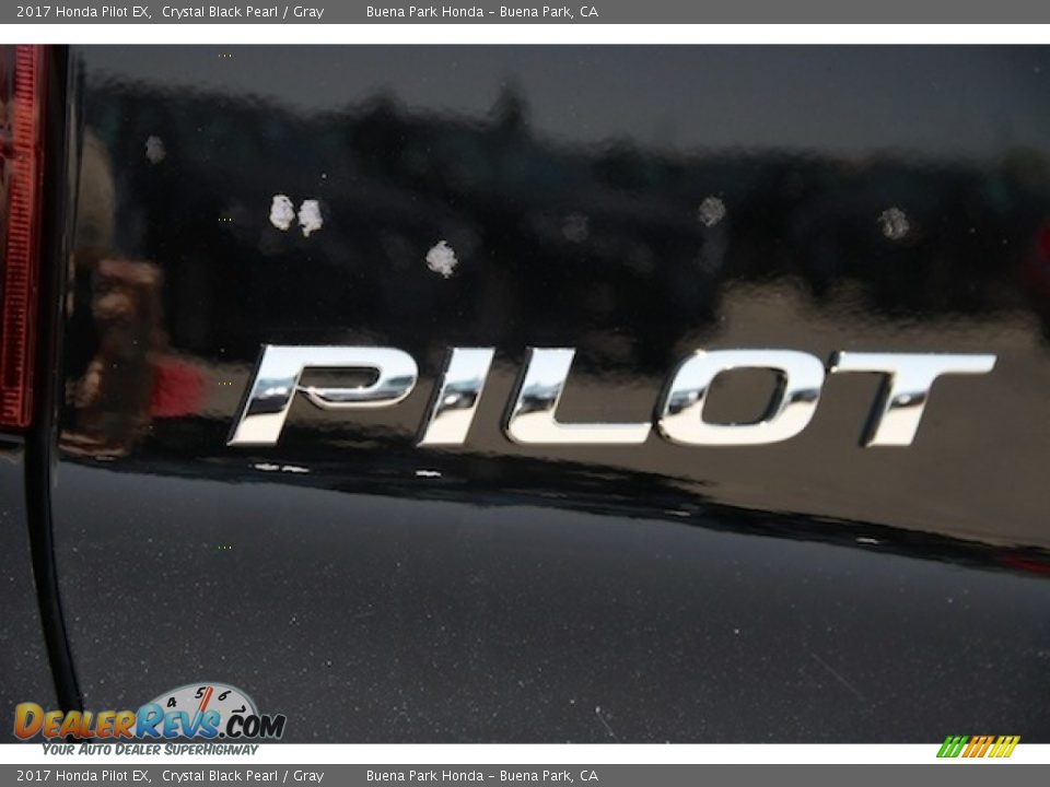 2017 Honda Pilot EX Crystal Black Pearl / Gray Photo #3