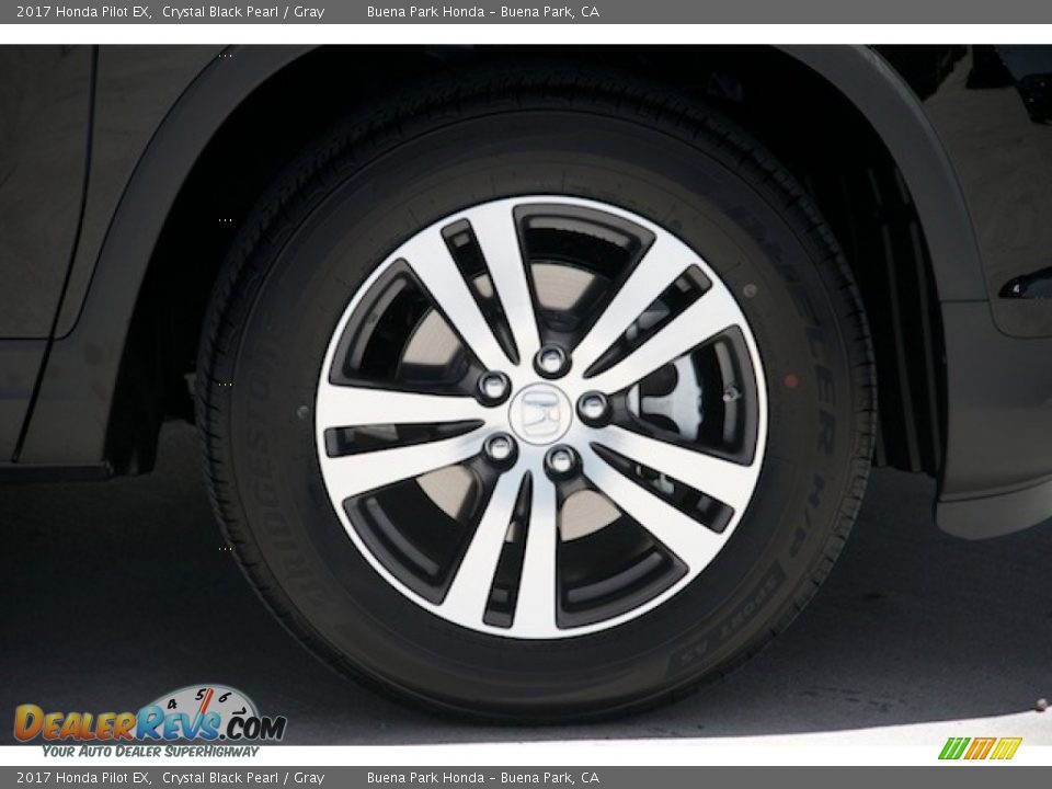 2017 Honda Pilot EX Crystal Black Pearl / Gray Photo #5