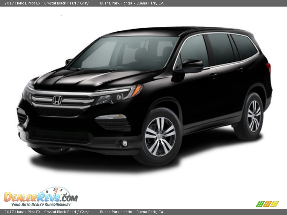2017 Honda Pilot EX Crystal Black Pearl / Gray Photo #19