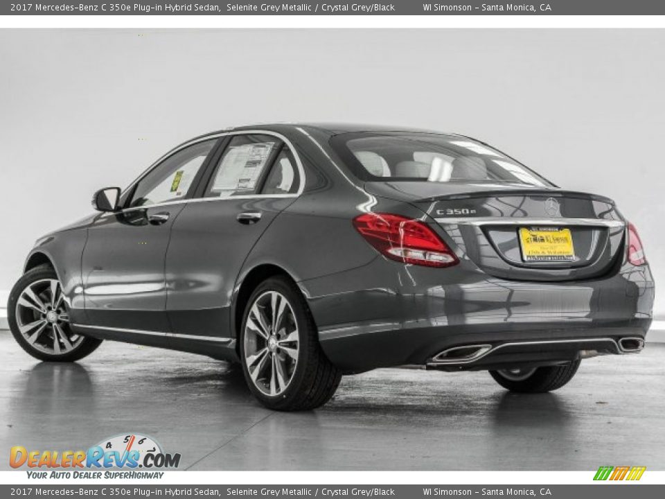 2017 Mercedes-Benz C 350e Plug-in Hybrid Sedan Selenite Grey Metallic / Crystal Grey/Black Photo #3