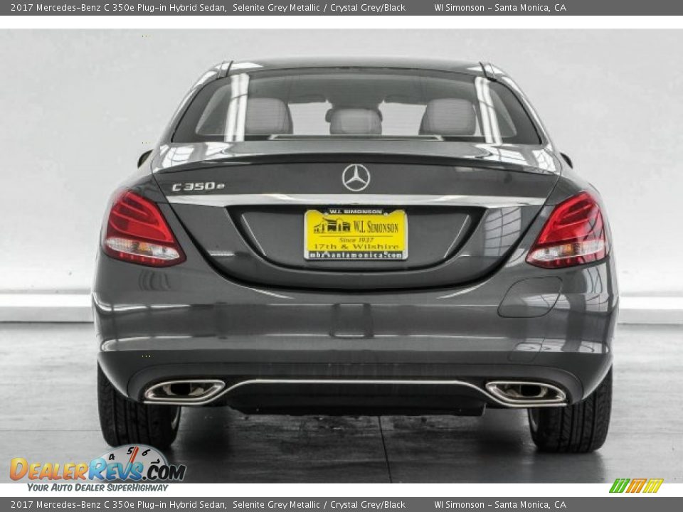 2017 Mercedes-Benz C 350e Plug-in Hybrid Sedan Selenite Grey Metallic / Crystal Grey/Black Photo #4