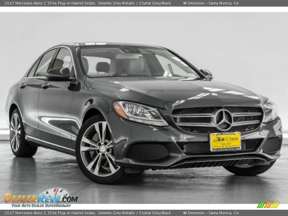 2017 Mercedes-Benz C 350e Plug-in Hybrid Sedan Selenite Grey Metallic / Crystal Grey/Black Photo #12
