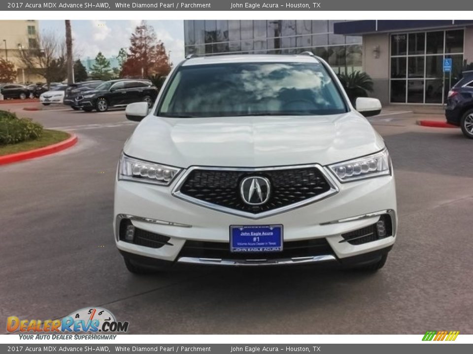 2017 Acura MDX Advance SH-AWD White Diamond Pearl / Parchment Photo #2
