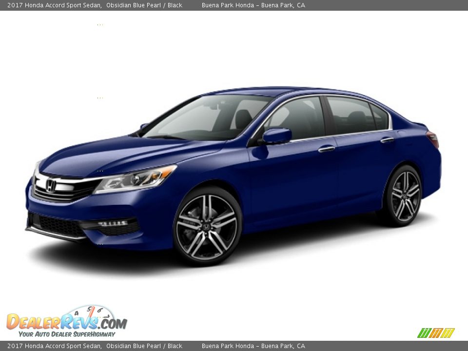 2017 Honda Accord Sport Sedan Obsidian Blue Pearl / Black Photo #15