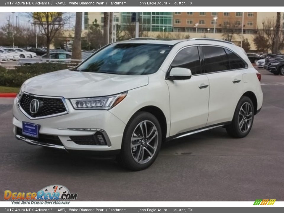 2017 Acura MDX Advance SH-AWD White Diamond Pearl / Parchment Photo #3