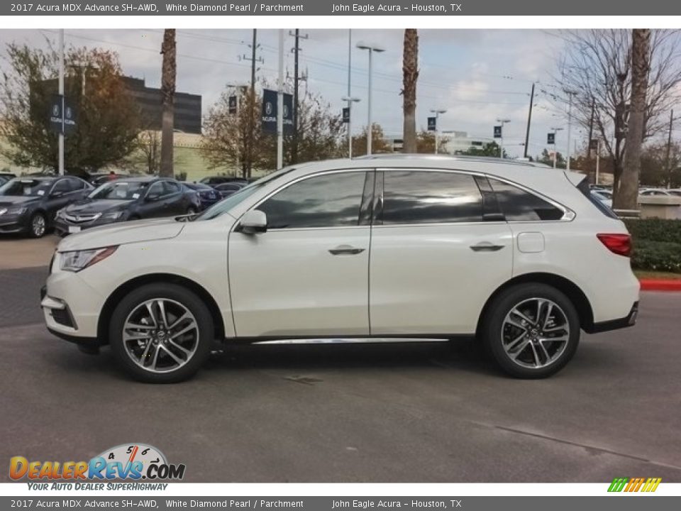 2017 Acura MDX Advance SH-AWD White Diamond Pearl / Parchment Photo #4