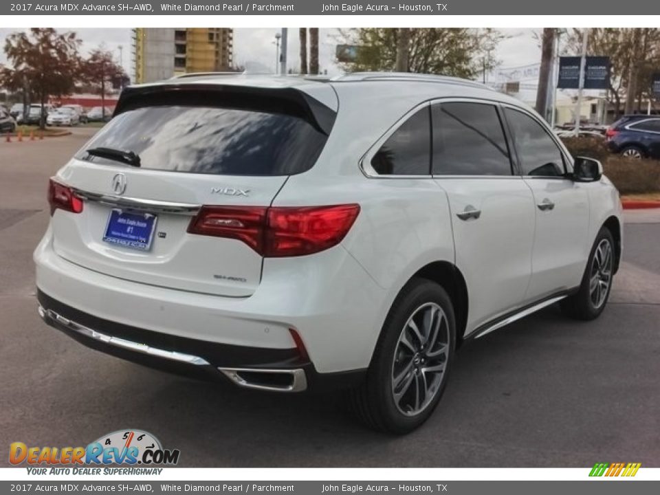 2017 Acura MDX Advance SH-AWD White Diamond Pearl / Parchment Photo #7
