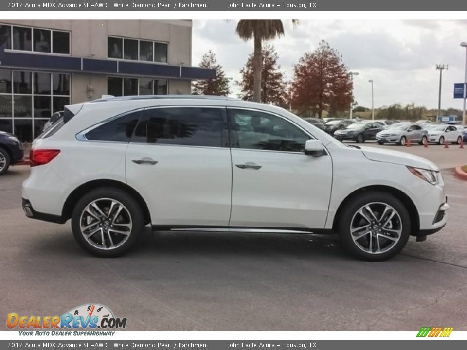 2017 Acura MDX Advance SH-AWD White Diamond Pearl / Parchment Photo #8