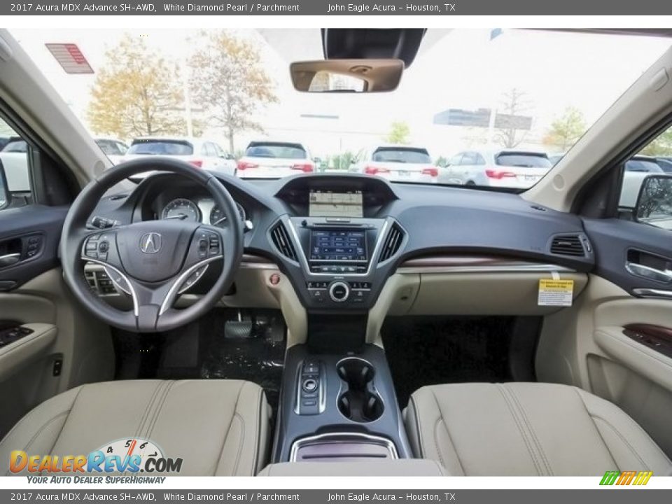 2017 Acura MDX Advance SH-AWD White Diamond Pearl / Parchment Photo #9