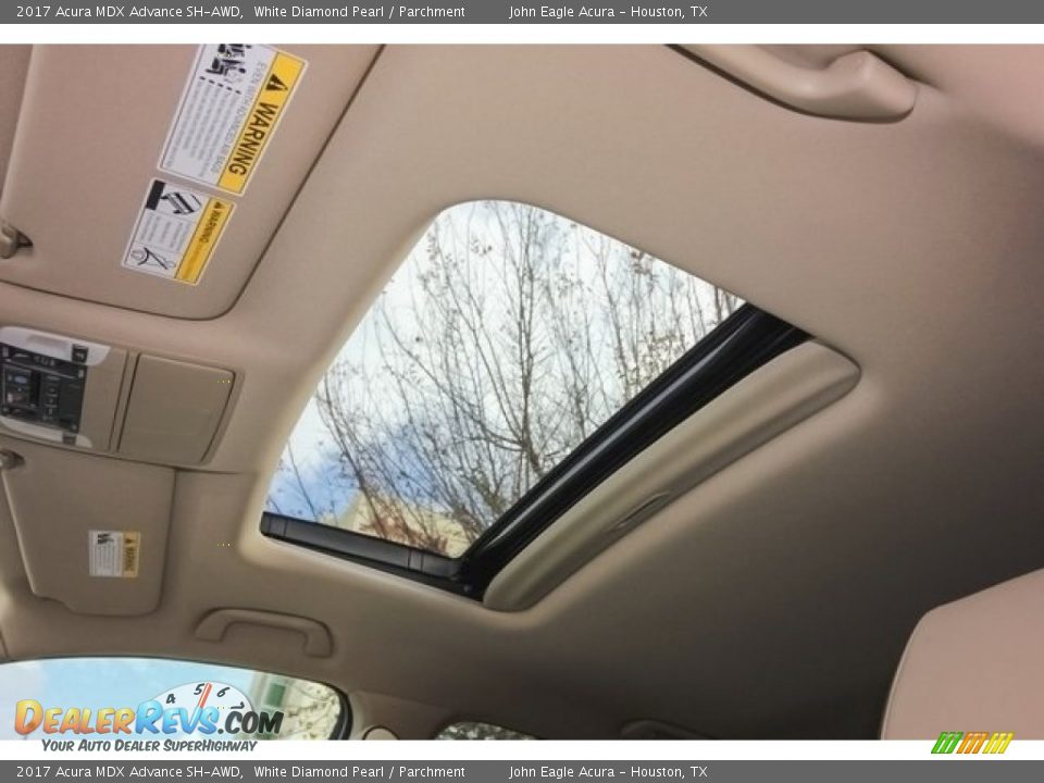 2017 Acura MDX Advance SH-AWD White Diamond Pearl / Parchment Photo #17