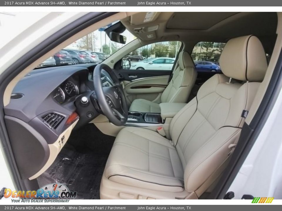 2017 Acura MDX Advance SH-AWD White Diamond Pearl / Parchment Photo #18
