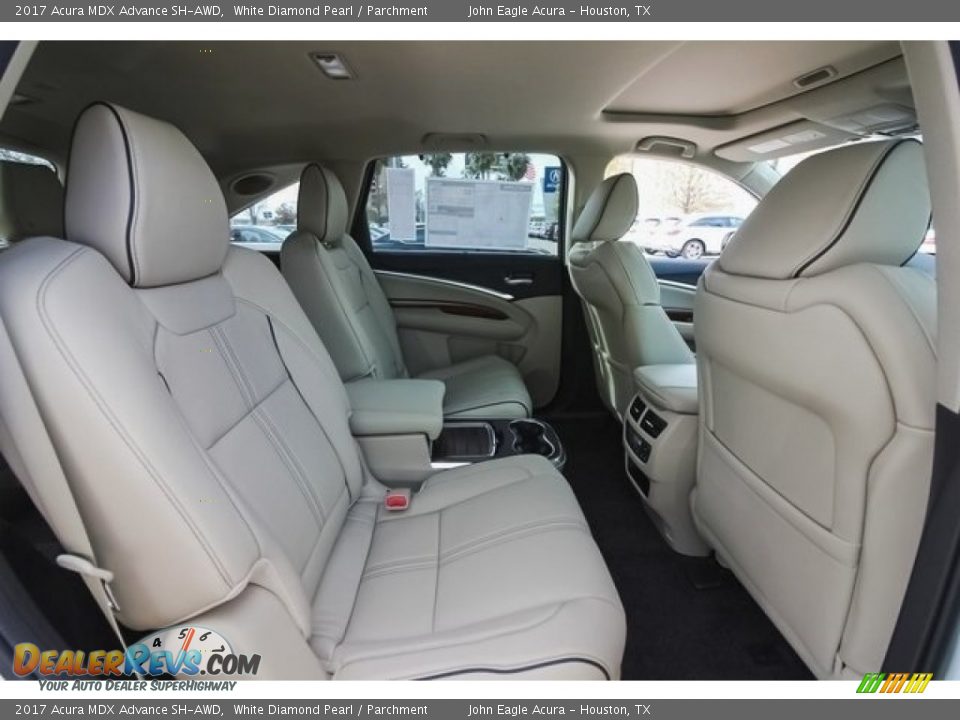 2017 Acura MDX Advance SH-AWD White Diamond Pearl / Parchment Photo #25