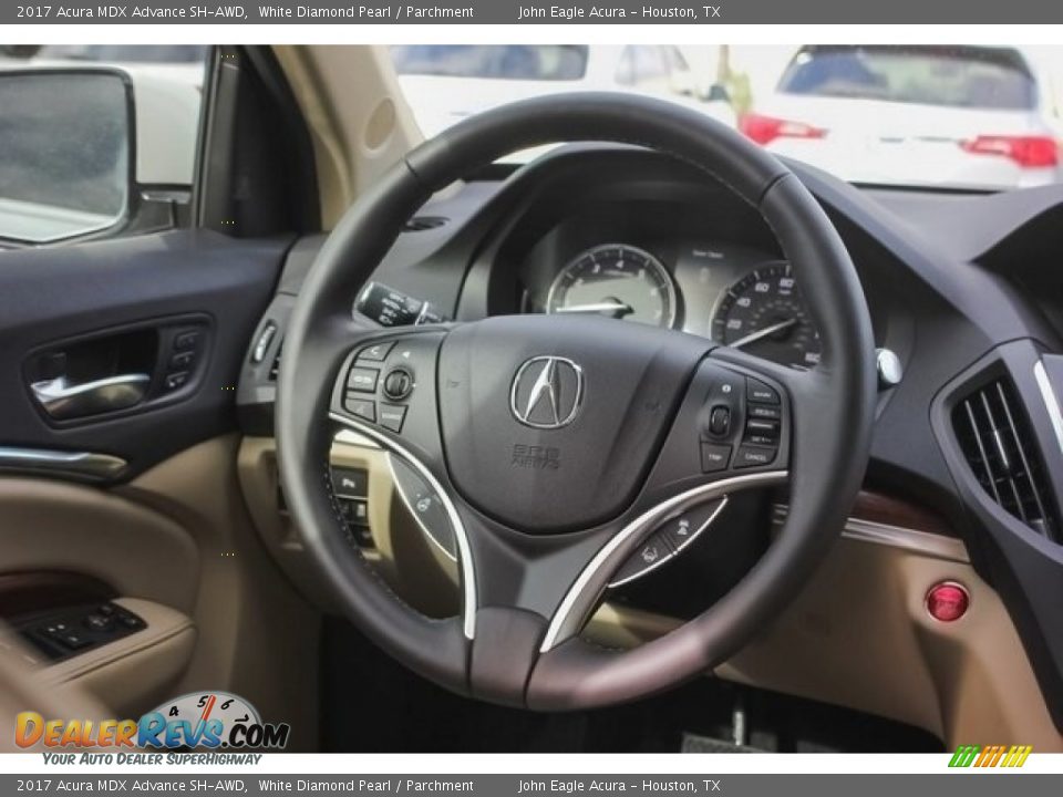 2017 Acura MDX Advance SH-AWD White Diamond Pearl / Parchment Photo #33