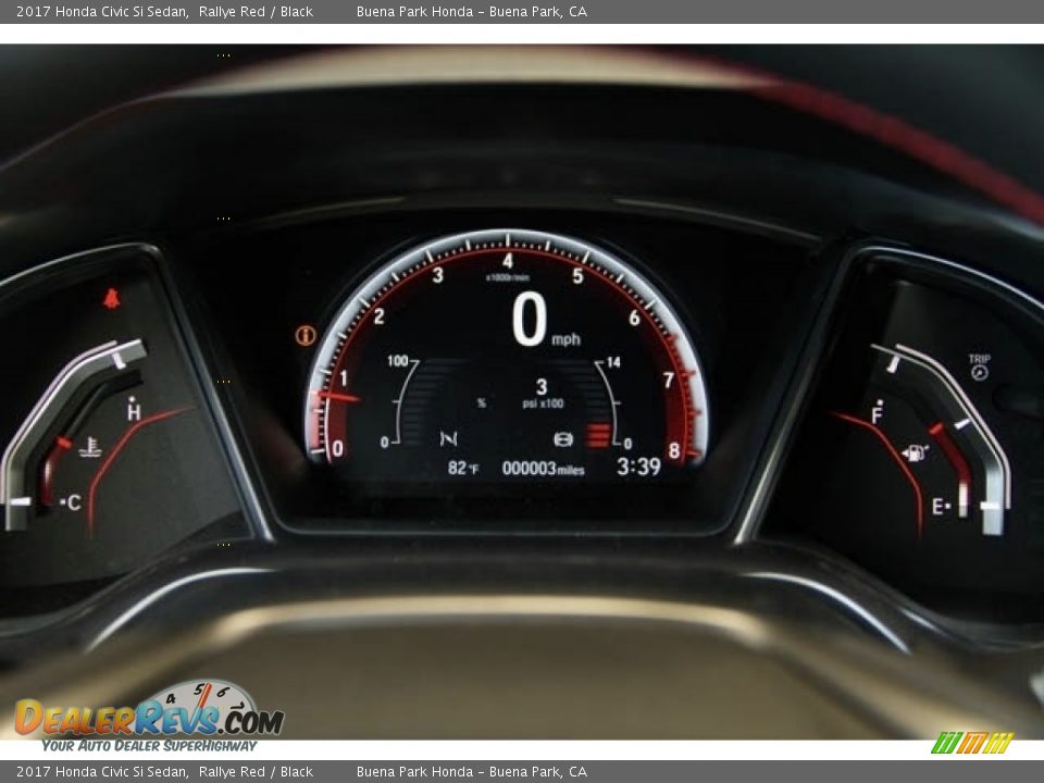 2017 Honda Civic Si Sedan Rallye Red / Black Photo #17