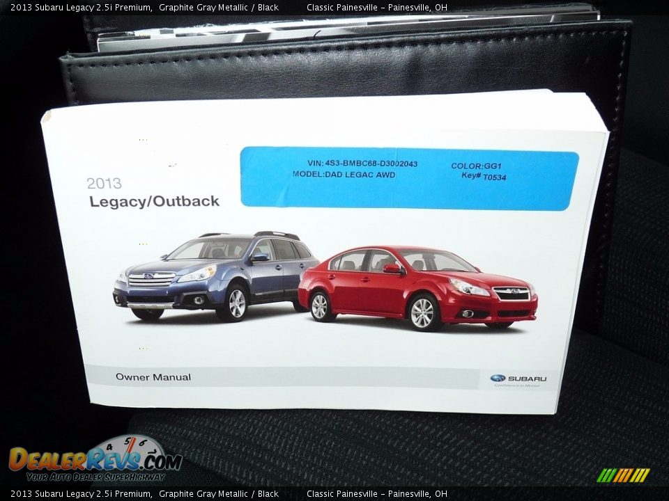 2013 Subaru Legacy 2.5i Premium Graphite Gray Metallic / Black Photo #16