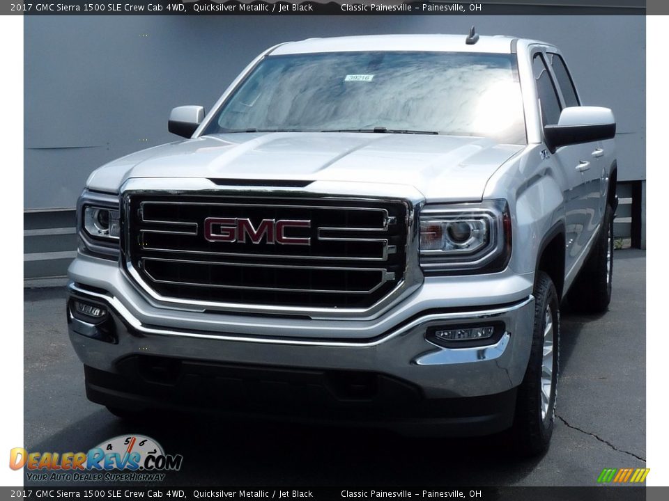 2017 GMC Sierra 1500 SLE Crew Cab 4WD Quicksilver Metallic / Jet Black Photo #4