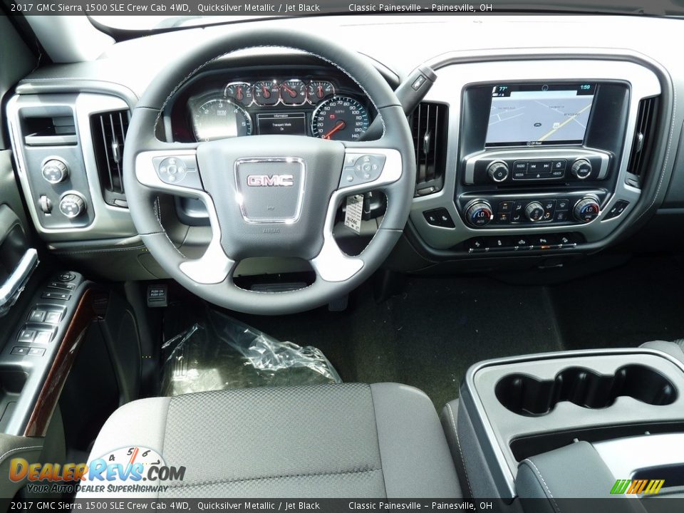 2017 GMC Sierra 1500 SLE Crew Cab 4WD Quicksilver Metallic / Jet Black Photo #8