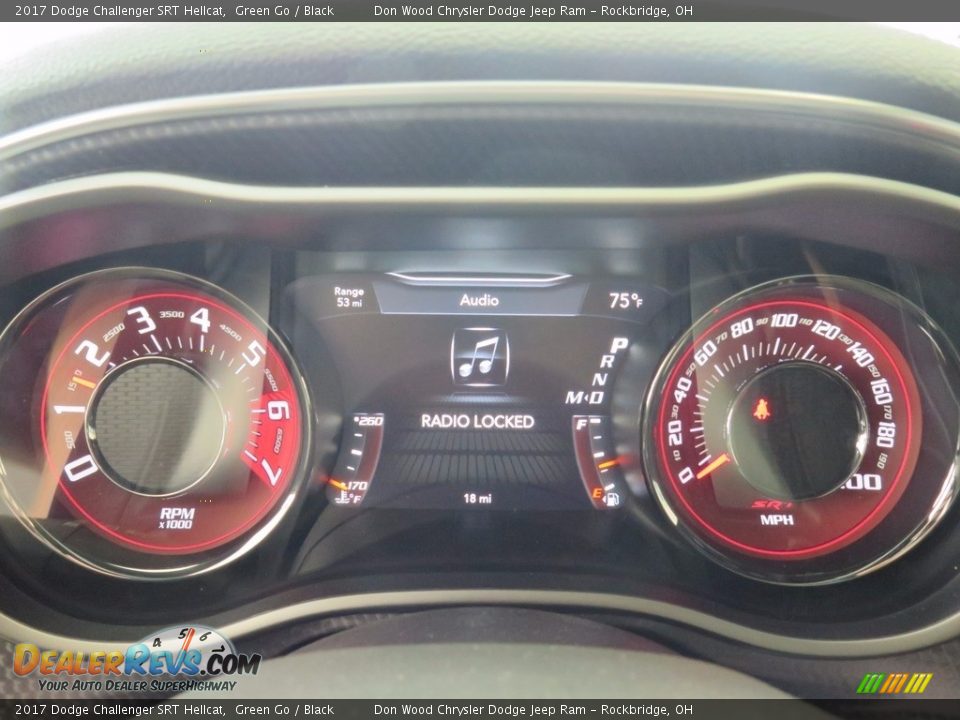 2017 Dodge Challenger SRT Hellcat Gauges Photo #9