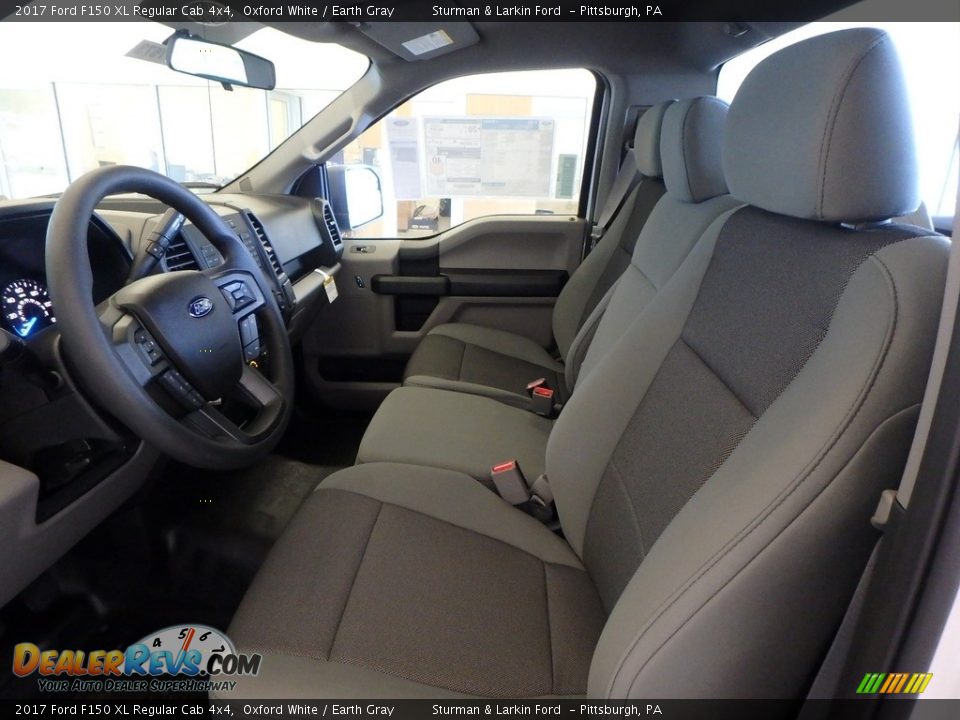 2017 Ford F150 XL Regular Cab 4x4 Oxford White / Earth Gray Photo #6
