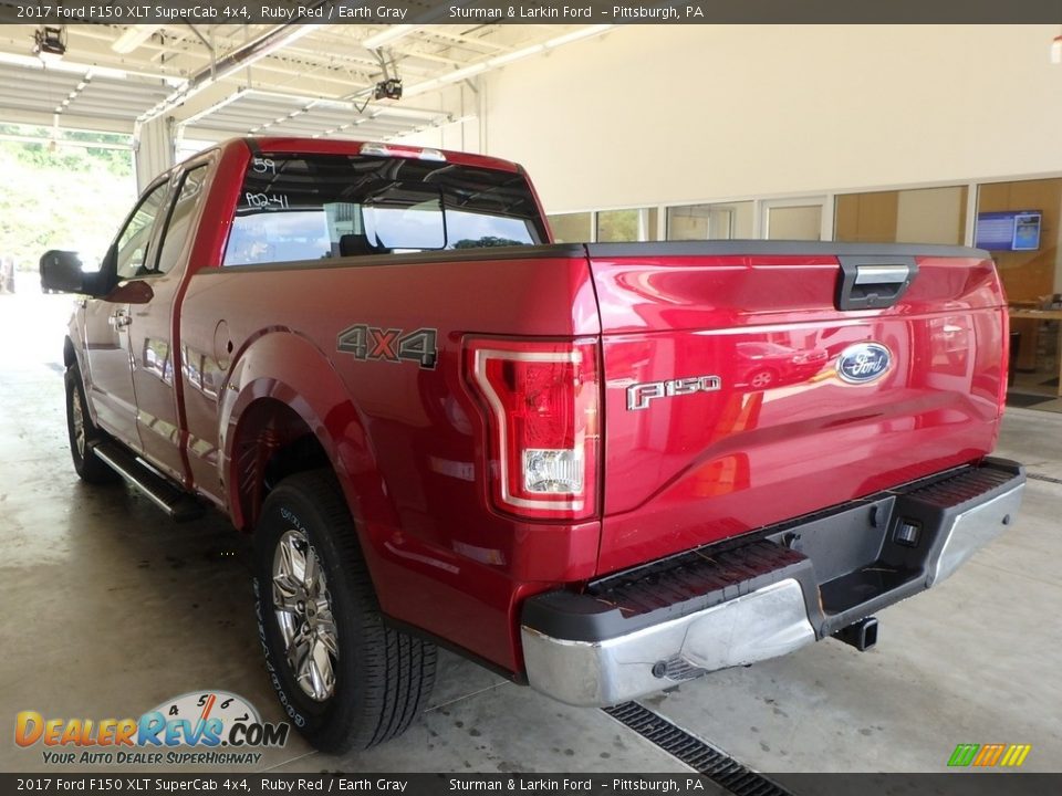 2017 Ford F150 XLT SuperCab 4x4 Ruby Red / Earth Gray Photo #3
