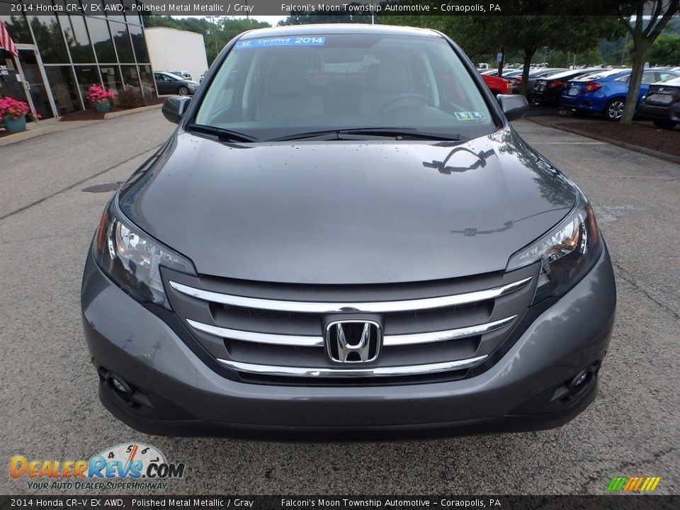 2014 Honda CR-V EX AWD Polished Metal Metallic / Gray Photo #9