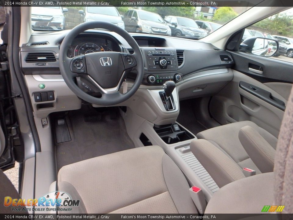 2014 Honda CR-V EX AWD Polished Metal Metallic / Gray Photo #18