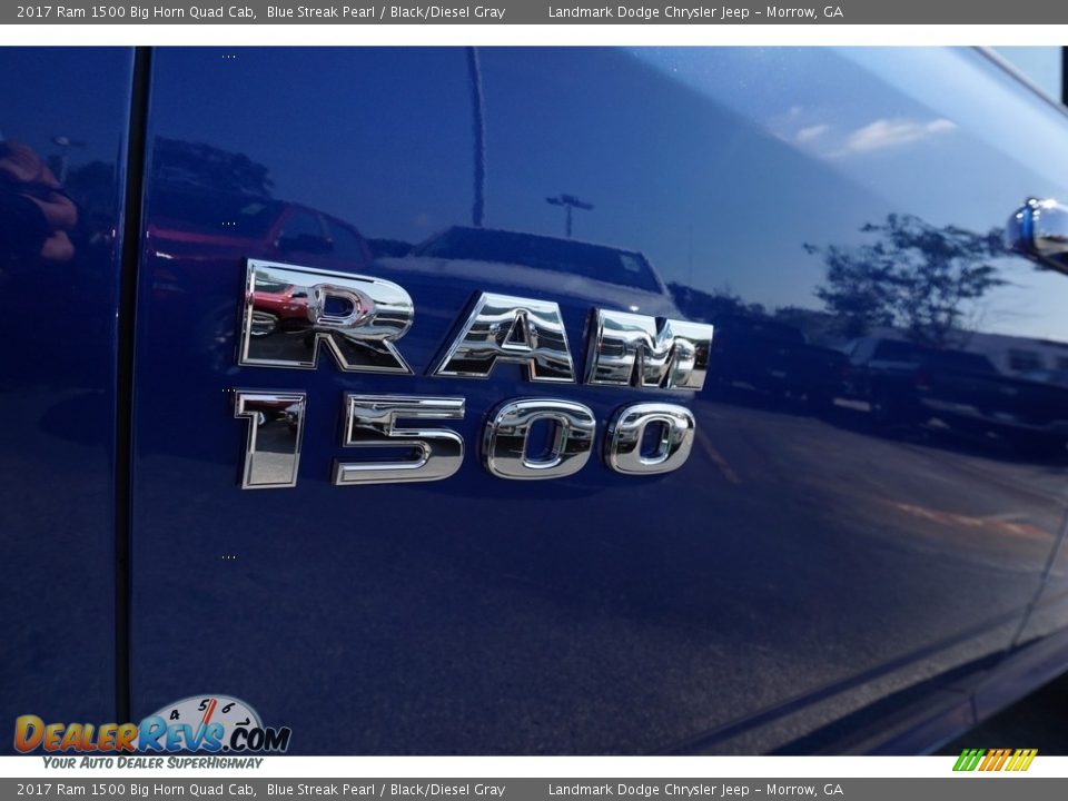 2017 Ram 1500 Big Horn Quad Cab Blue Streak Pearl / Black/Diesel Gray Photo #6