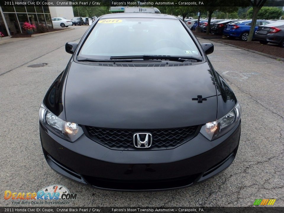 2011 Honda Civic EX Coupe Crystal Black Pearl / Gray Photo #8