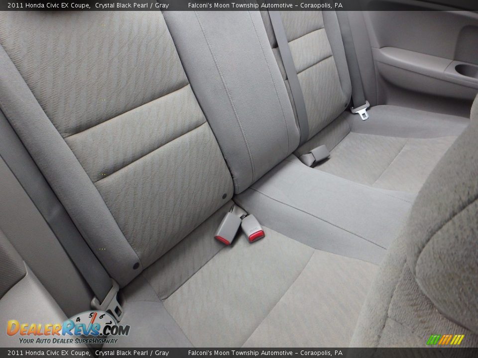 2011 Honda Civic EX Coupe Crystal Black Pearl / Gray Photo #13