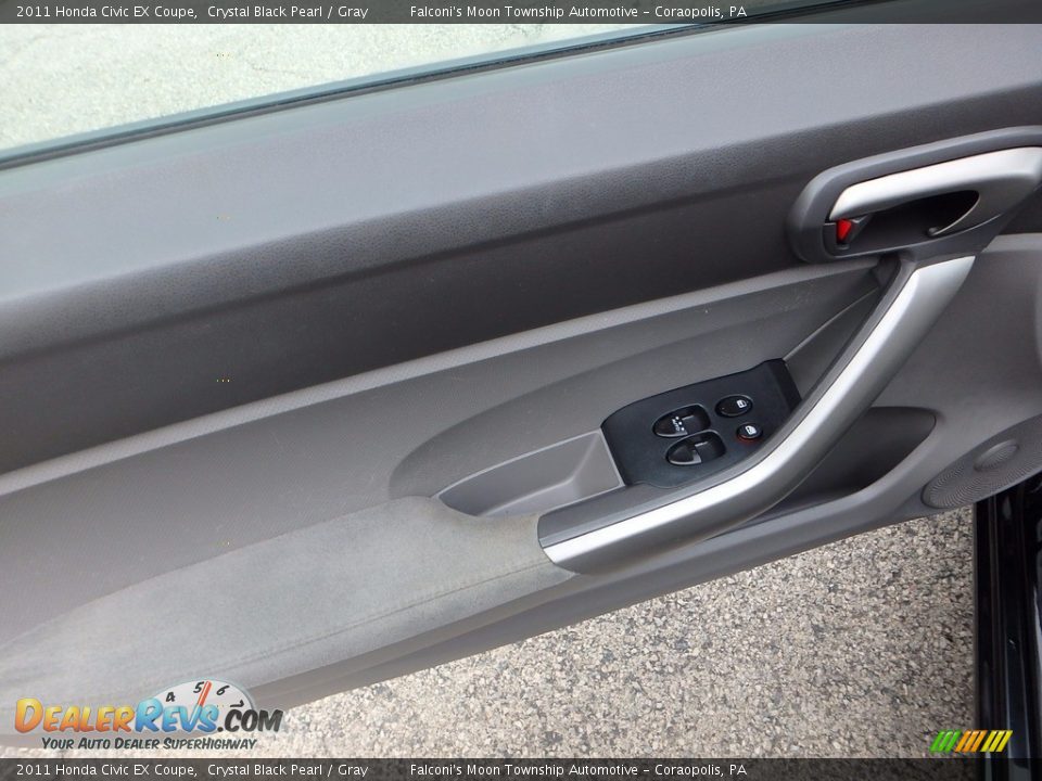 2011 Honda Civic EX Coupe Crystal Black Pearl / Gray Photo #17